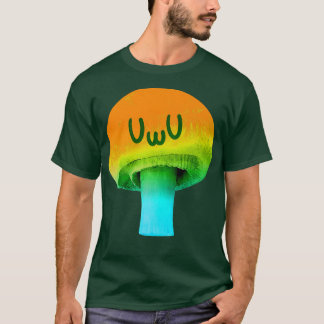 Camiseta Yellow Mushroom  Anime UWU Face  Trippy Psychedeli