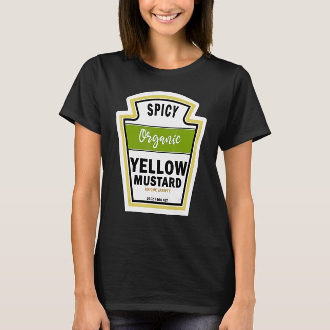 Camiseta Yellow Mustard Spicy Easy Diy Halloween Mustard Bo (Anverso)