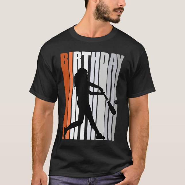 Camiseta Yellow Retro Softball Baseball Base Run Girls Teen (Anverso)