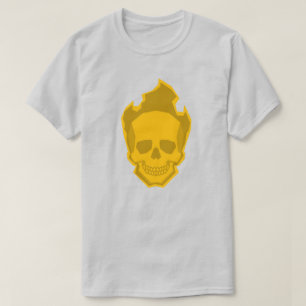 Camiseta Yellow Skull Graphic T-Shirt – Bright Skull Design