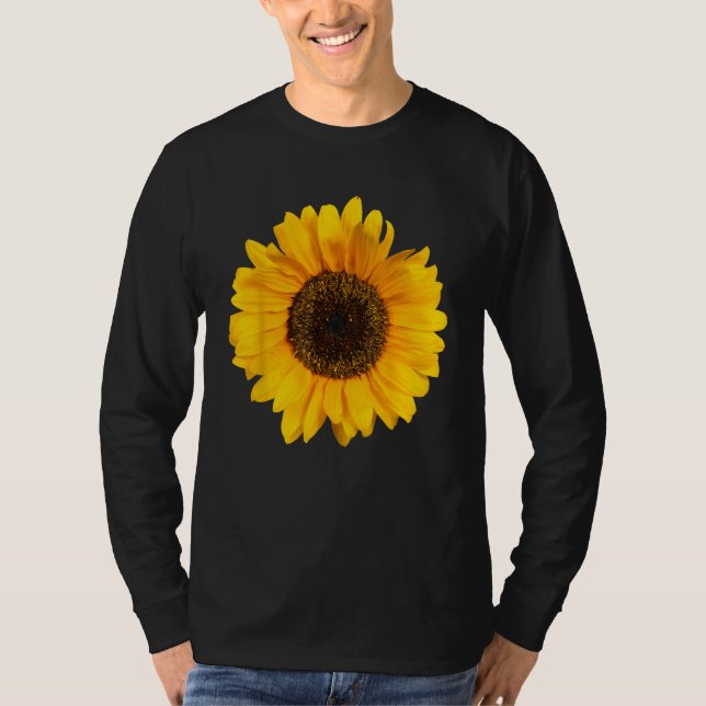 Camiseta Yellow Sunflower Floral Watercolor Positivity (Anverso)