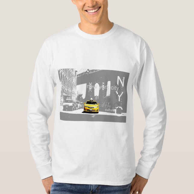 Camiseta Yellow Tax Nyc New York City Brooklyn Mens (Anverso)