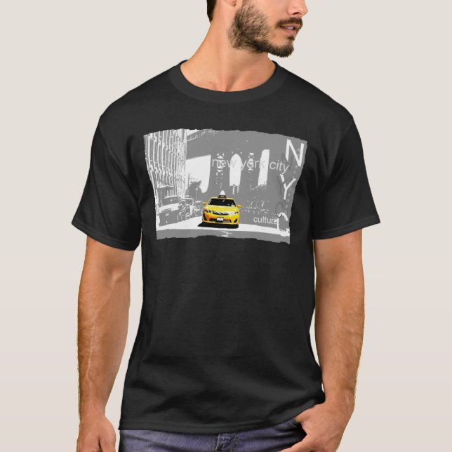 Camiseta Yellow Taxi Brooklyn Bridge Nueva York City Nyc (Anverso)