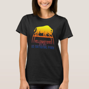 Camiseta Yellowstone Bison Buffalo Parque Nacional Camping