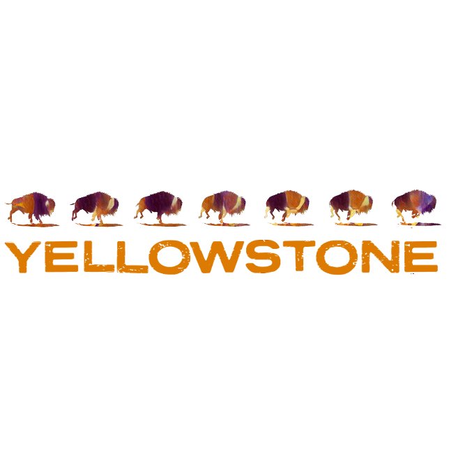 Camiseta Yellowstone Bison Running (Subido por el creador)