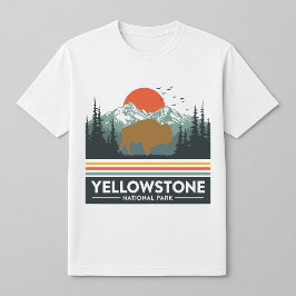 Camiseta Yellowstone Bison Sunset T-Shirt