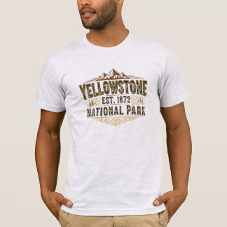 Camiseta Yellowstone Est. 1872 Tipografía Patrimonio Montañ