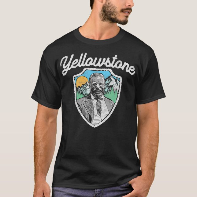 Camiseta Yellowstone Funny Teddy Roosevelt Vintage Nature S (Anverso)