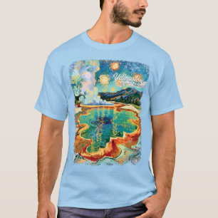 Camiseta Yellowstone Grand Prismatic Van Gogh Texto Persona