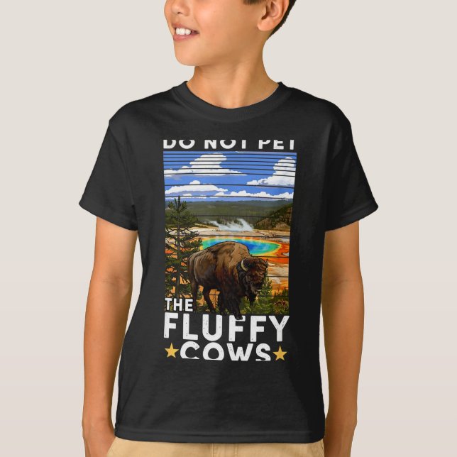 Camiseta Yellowstone National Park Bison Do Not Pet The Flu (Anverso)
