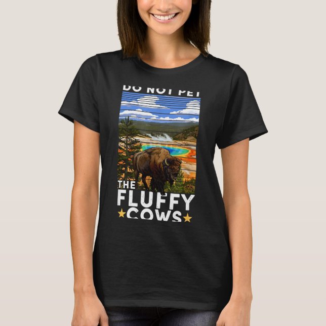 Camiseta Yellowstone National Park Bison Do Not Pet The Flu (Anverso)
