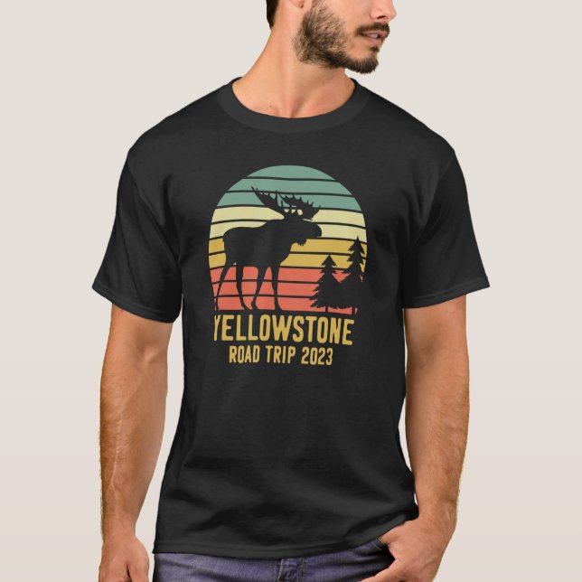 Camiseta Yellowstone National Park Family Road Trip 2023 Ma (Anverso)