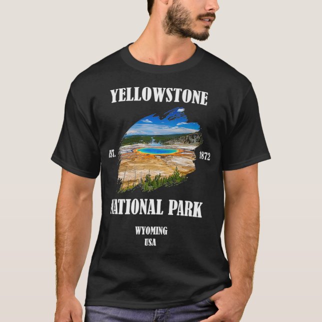 Camiseta Yellowstone National Park - Grand Prismatic Wyomin (Anverso)