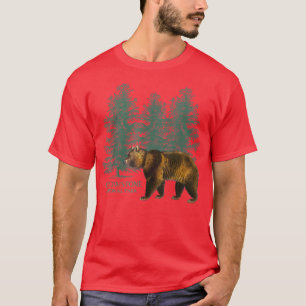 Camiseta Yellowstone National Park Wyoming Bear Trees Souve