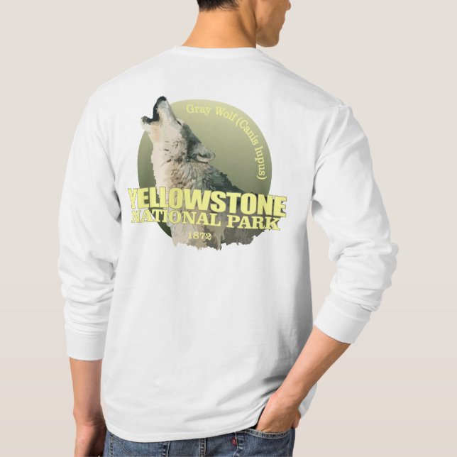 Camiseta Yellowstone NP (Lobo gris) WT (Reverso)