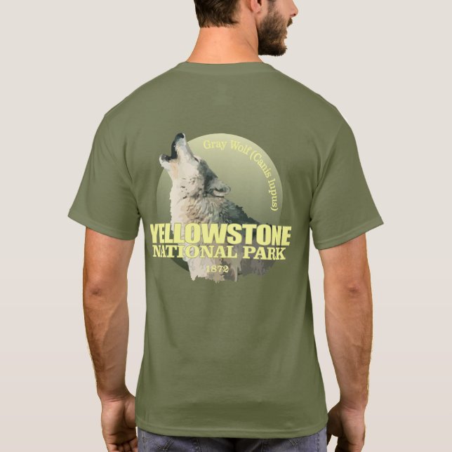 Camiseta Yellowstone NP (Lobo gris) WT (Reverso)