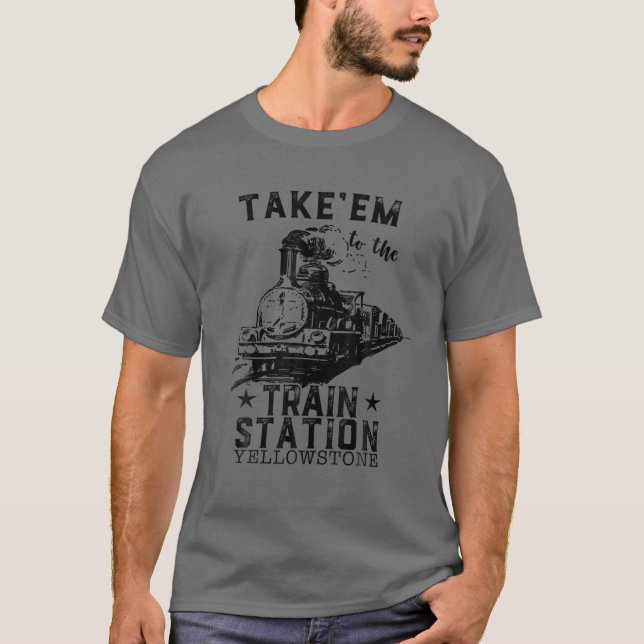 Camiseta Yellowstone, país occidental | Llévatelo Al Tren (Anverso)