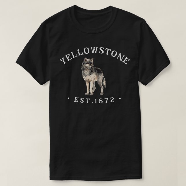 Camiseta Yellowstone para hombres Mujeres Lobo de Yellowsto (Diseño del anverso)