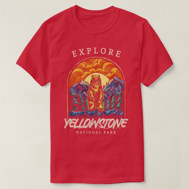 Camiseta Yellowstone Parque Nacional de los Estados Unidos  (Diseño del anverso)