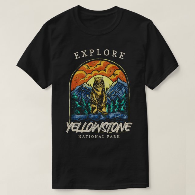 Camiseta Yellowstone Parque Nacional de los Estados Unidos  (Diseño del anverso)