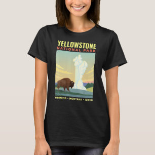 Camiseta Yellowstone Parque Nacional Estadounidense Bison V