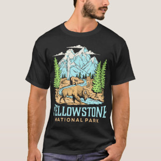 Camiseta Yellowstone Parque Nacional Estadounidense Wolf Bi