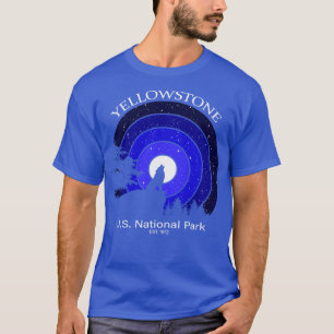 Camiseta Yellowstone US Parque Nacional Wolf Moon