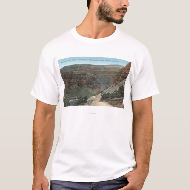 Camiseta Yellowstone, WY - carretera de Yellowstone y (Anverso)