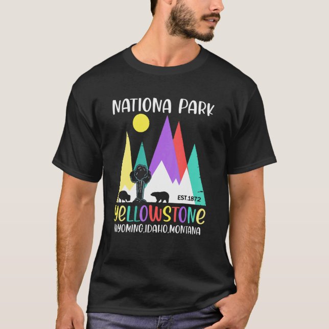 Camiseta Yellowstone Wyoming US National Park Family Vacati (Anverso)