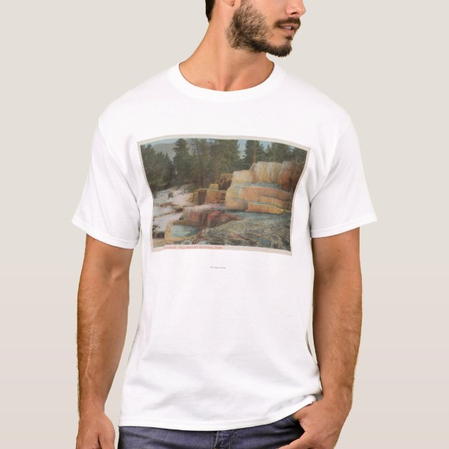 Camiseta Yellowstone, WYView de la terraza del ángel (Anverso)
