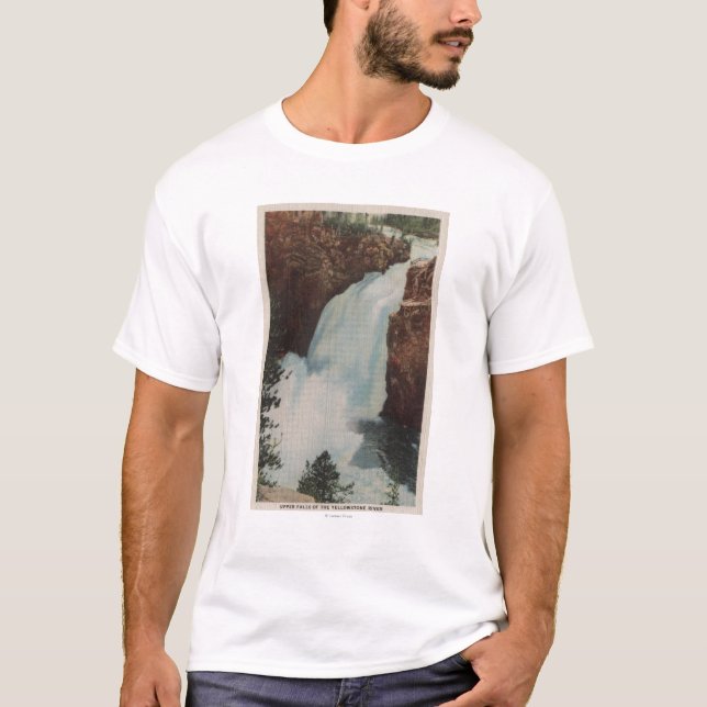 Camiseta Yellowstone, WYView de las caídas del río (Anverso)
