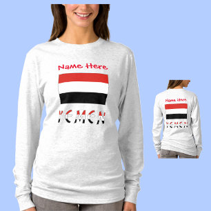Camiseta Yemen y bandera yemení personalización para mujere