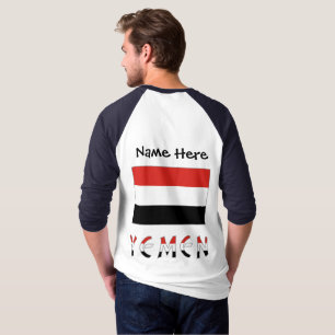 Camiseta Yemen y bandera yemení personalizada 