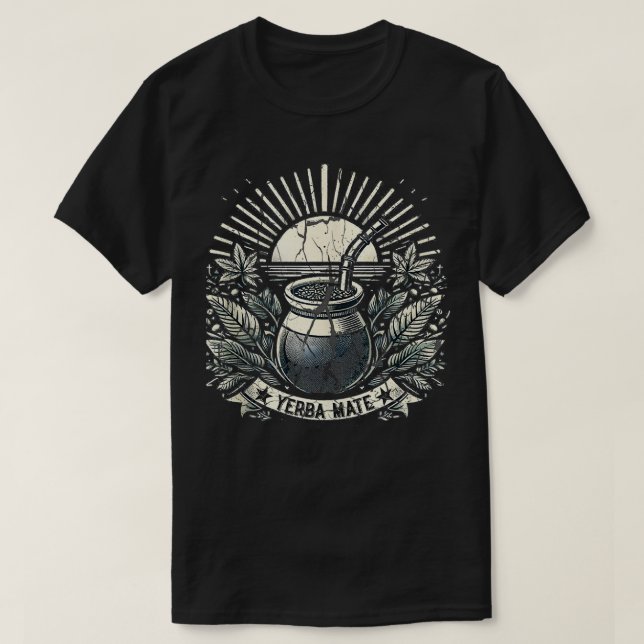 Camiseta Yerba Mate Argentina Tea Drinker Hippie (Diseño del anverso)