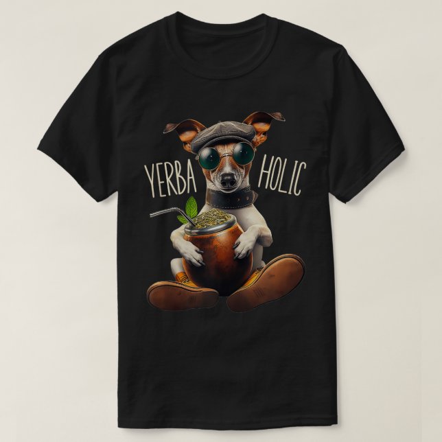 Camiseta Yerba Mate Dog Yerbaholic Argentina Mate Tea Bebe (Diseño del anverso)