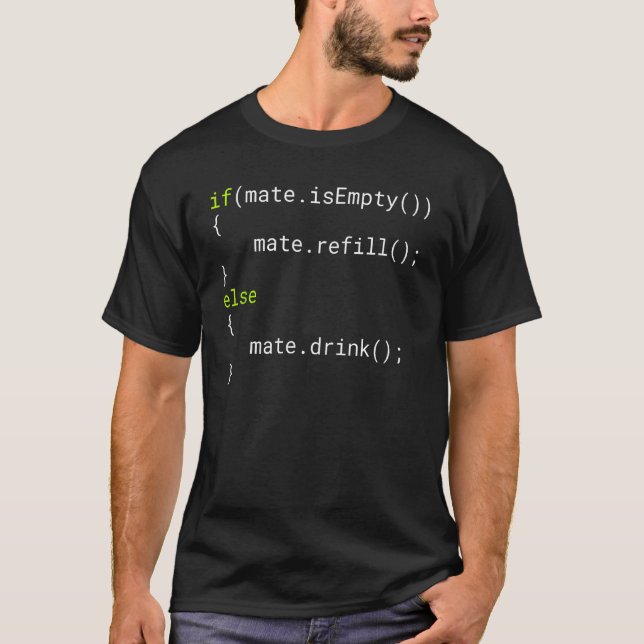 Camiseta Yerba Mate Tea Coding Programador Ingeniero de Sof (Anverso)