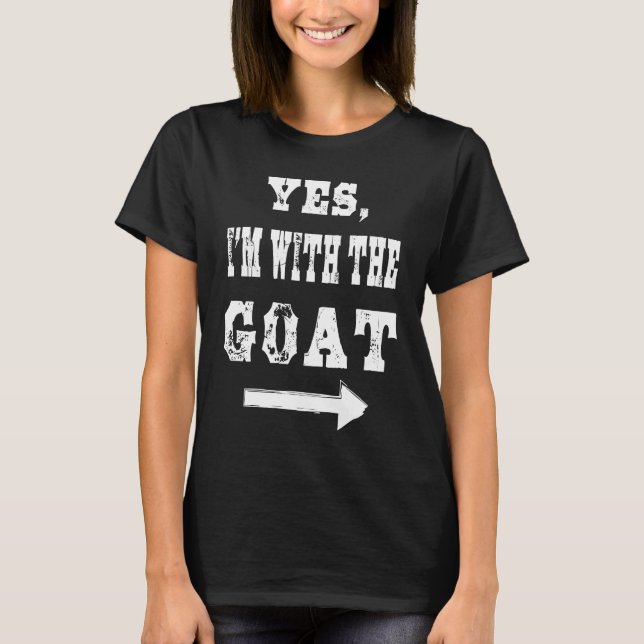 Camiseta Yes I am with the goat  Halloween costume (Anverso)