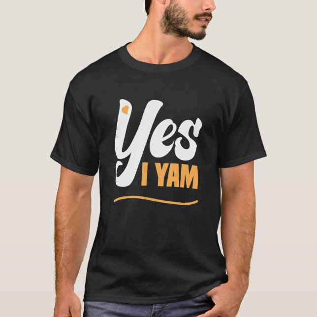 Camiseta Yes I Yam Thanksgiving Matching Couple She's My Sw (Anverso)