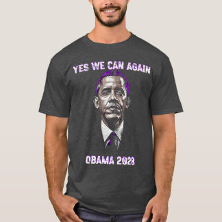 Camiseta Yes We Can Obama 2028 Political Sayings Trendy