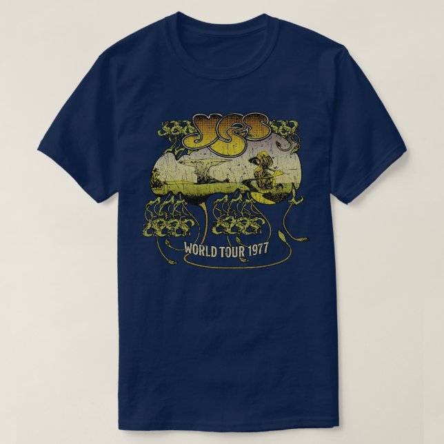 Camiseta Yes World Tour 1977 Pin (Diseño del anverso)