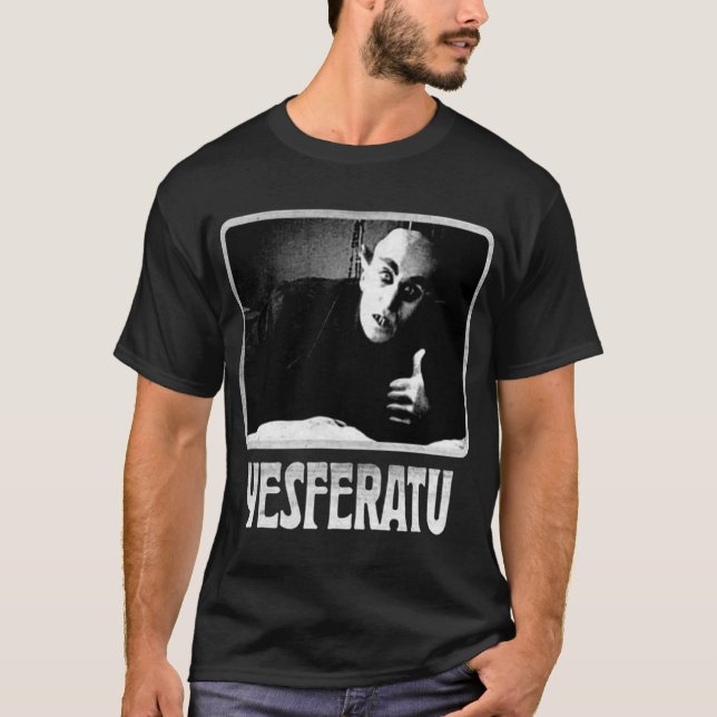 Camiseta Yesferatu funny Nosferatu positive goth horror lov (Anverso)