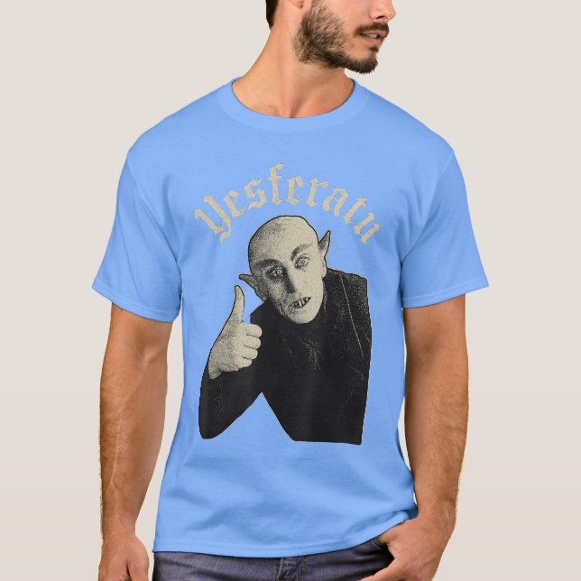 Camiseta Yesferatu Funny Vampire Parody Meme Halloween frie (Anverso)