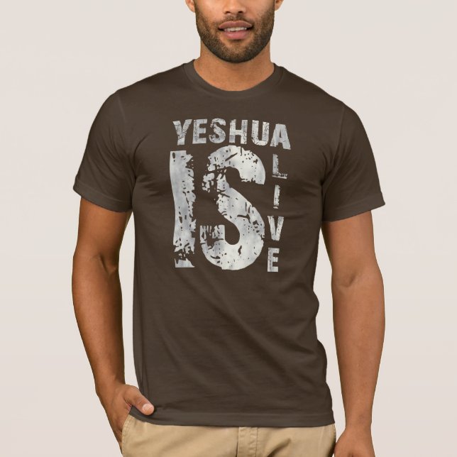 Camiseta Yeshua is alive 43975 Gris (Anverso)
