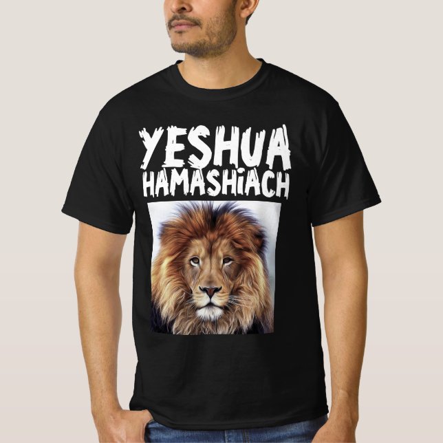 Camiseta YESHUA LION DE JUDAH CHRISTIAN TEES T-shirts (Anverso)