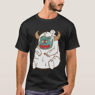 Camiseta Yeti fumando Huellas de Snowman