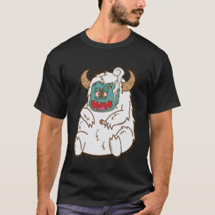 Camiseta Yeti fumando Huellas de Snowman