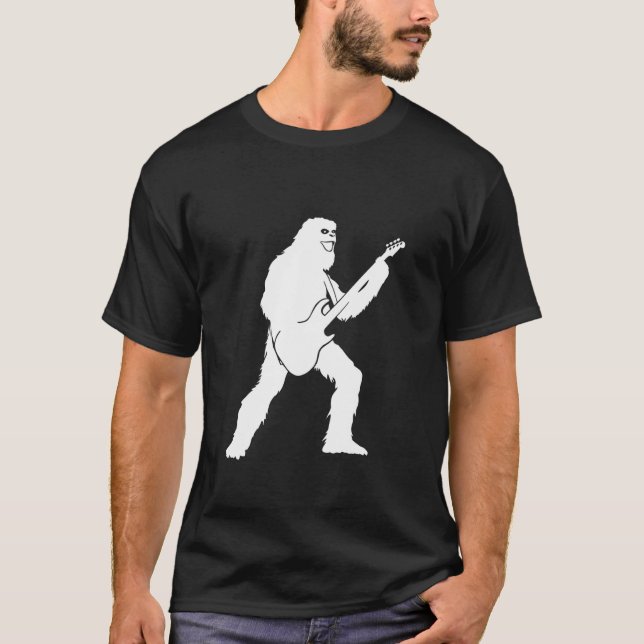Camiseta Yeti Jamming Con Silhouette De Guitarra Eléctrica (Anverso)