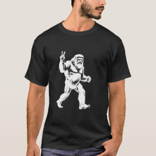 Camiseta Yeti Pacífico Haciendo Un Signo De Paz Humor