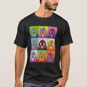 Camiseta Yeti Silhouette Retro Funny Pop Arts Sasqu