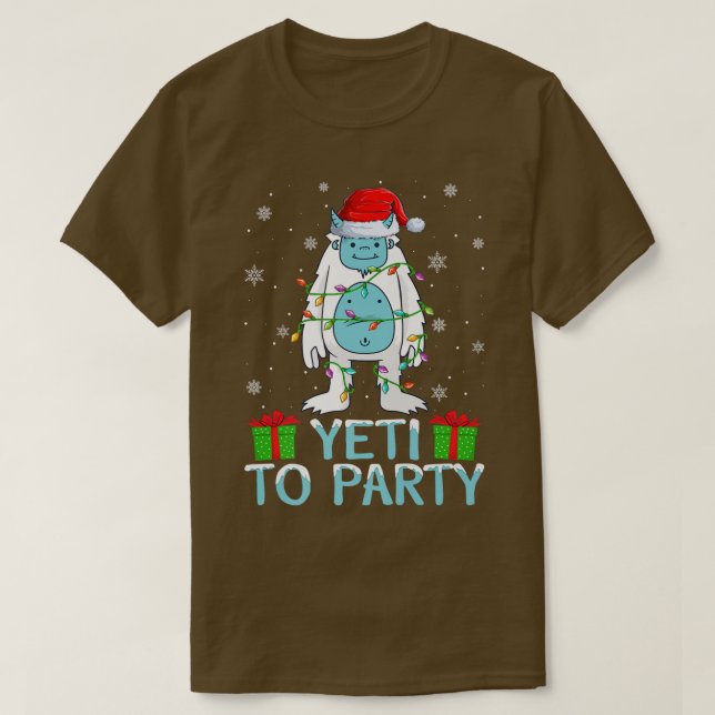 Camiseta Yeti To Fiesta Xmas Enfoca A Los Navidades De Sant (Diseño del anverso)